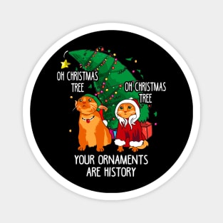 Funny Meme Cats Christmas Men Kids Women Cat Ugly Christmas Magnet